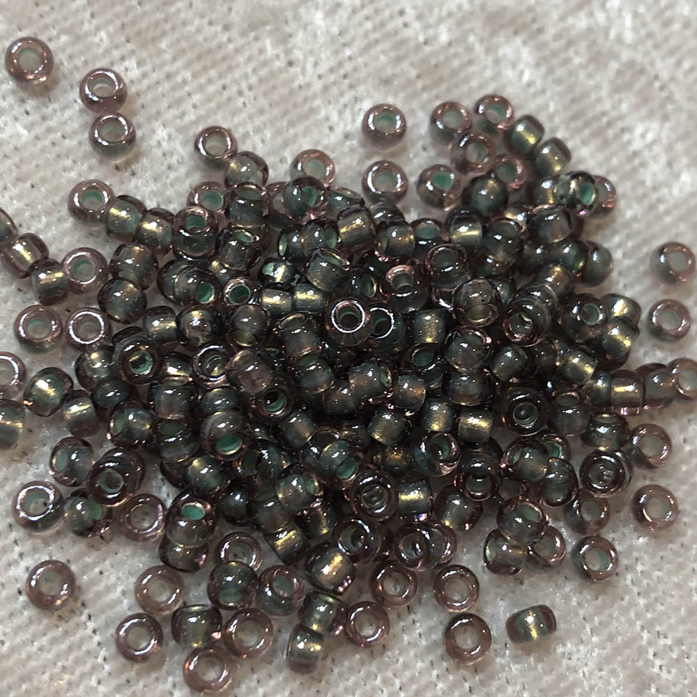 8/0 Teal Lined Purple Gray 787 Japanese Seed Beads