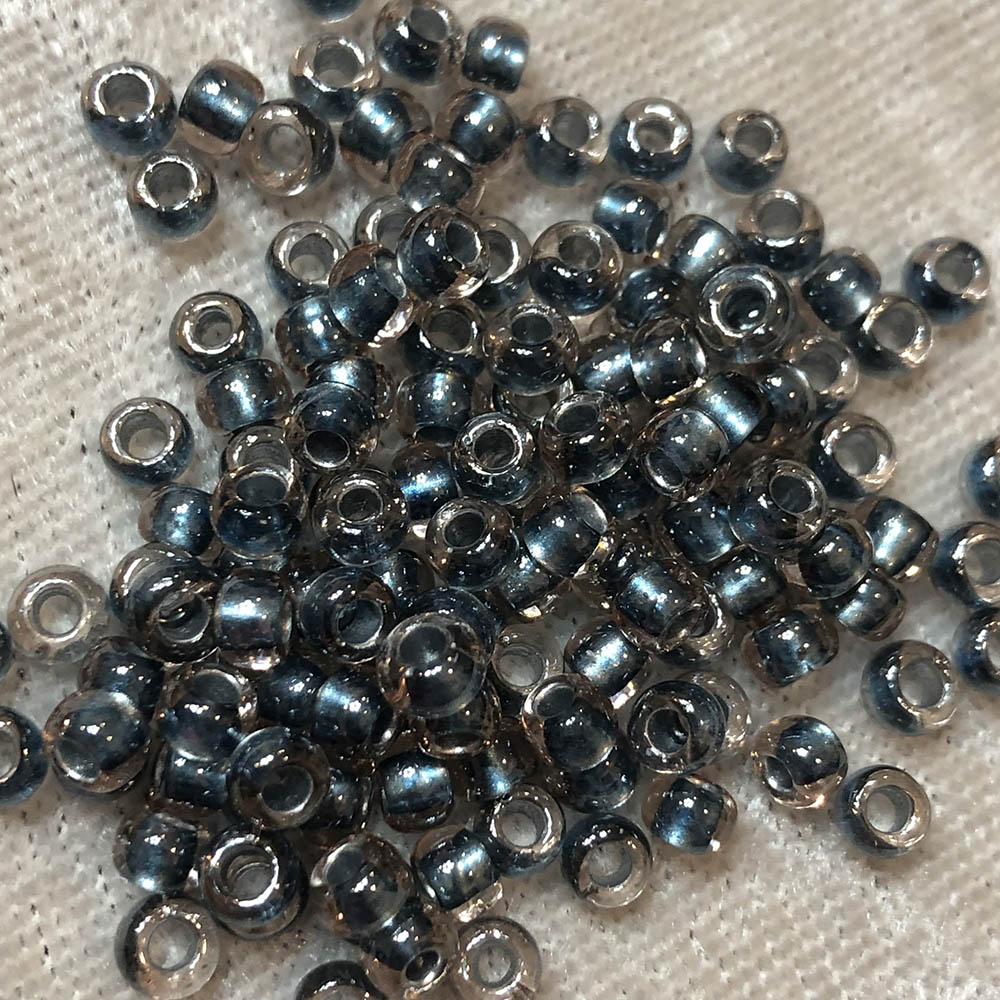 6/0 Steel Blue Lined 377E Japanese Seed Beads