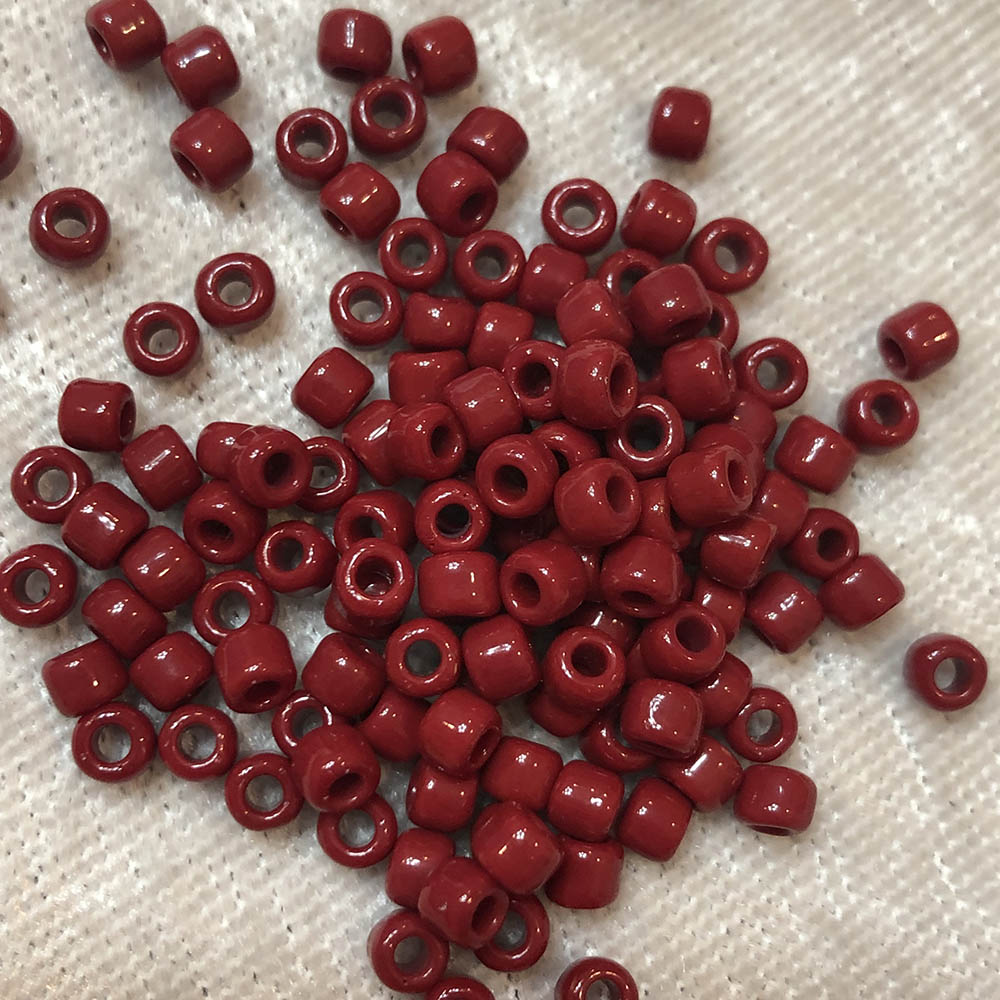 6/0 Opaque Burgundy Red 408A Japanese Seed Beads