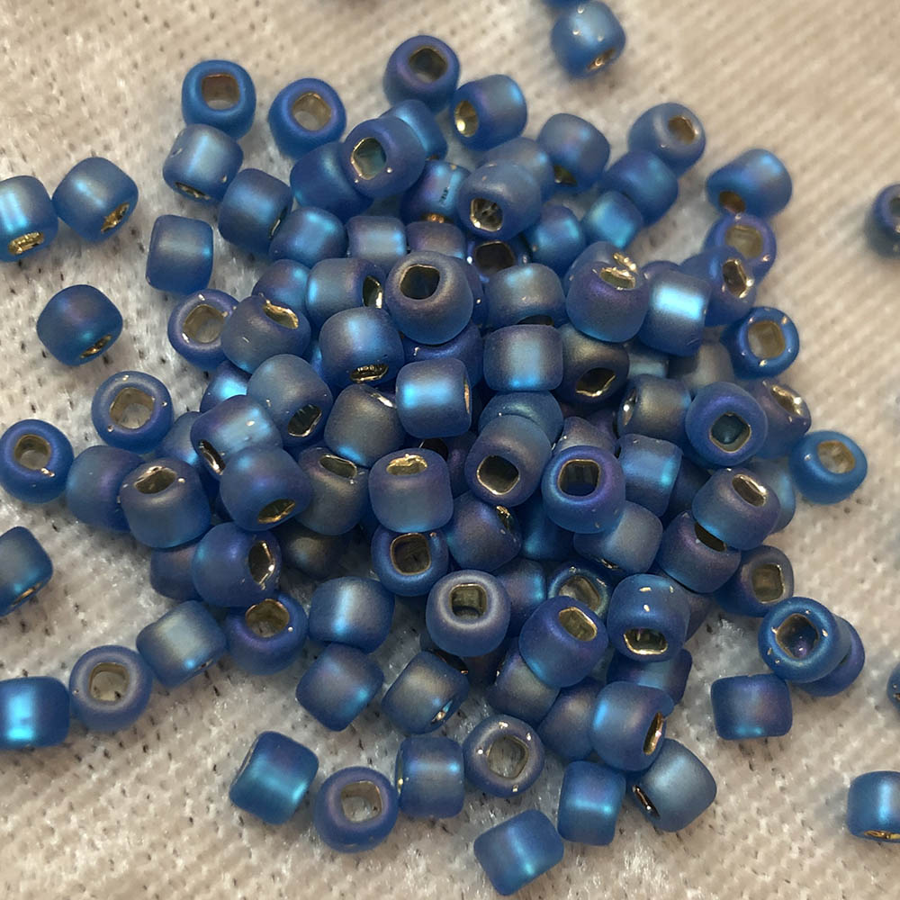 6/0 Silverlined AB Matte Aqua F633 Japanese Seed Beads