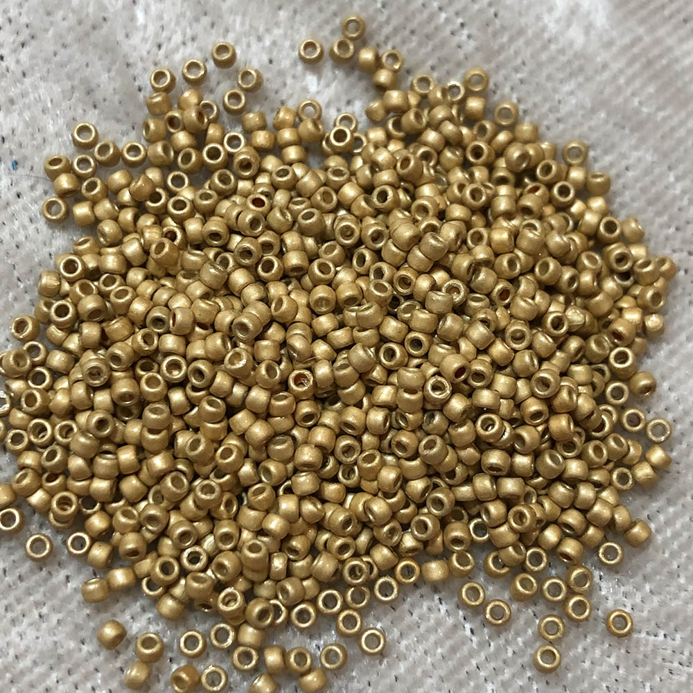 8/0 Permanent Frosted Gold PF471 Japanese Seed Beads