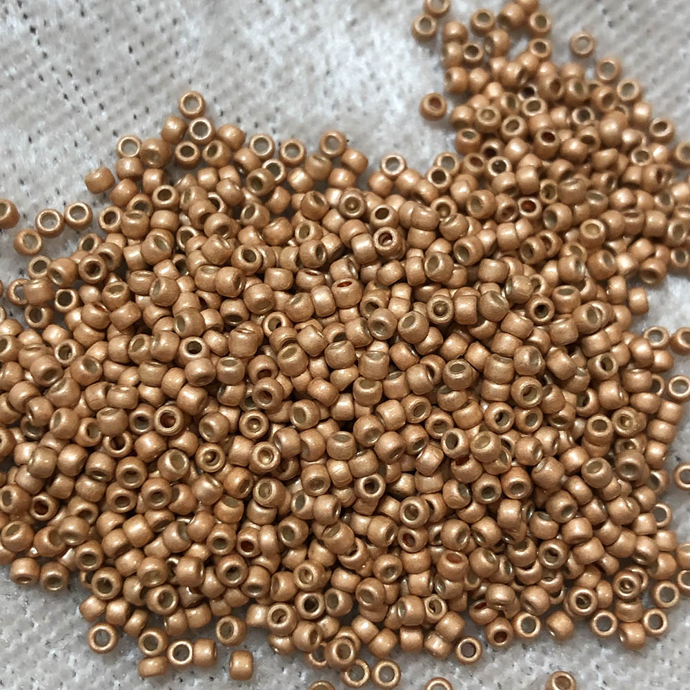 15/0 Permanent Galvanized Rose Gold PF481A Japanese Seed Beads