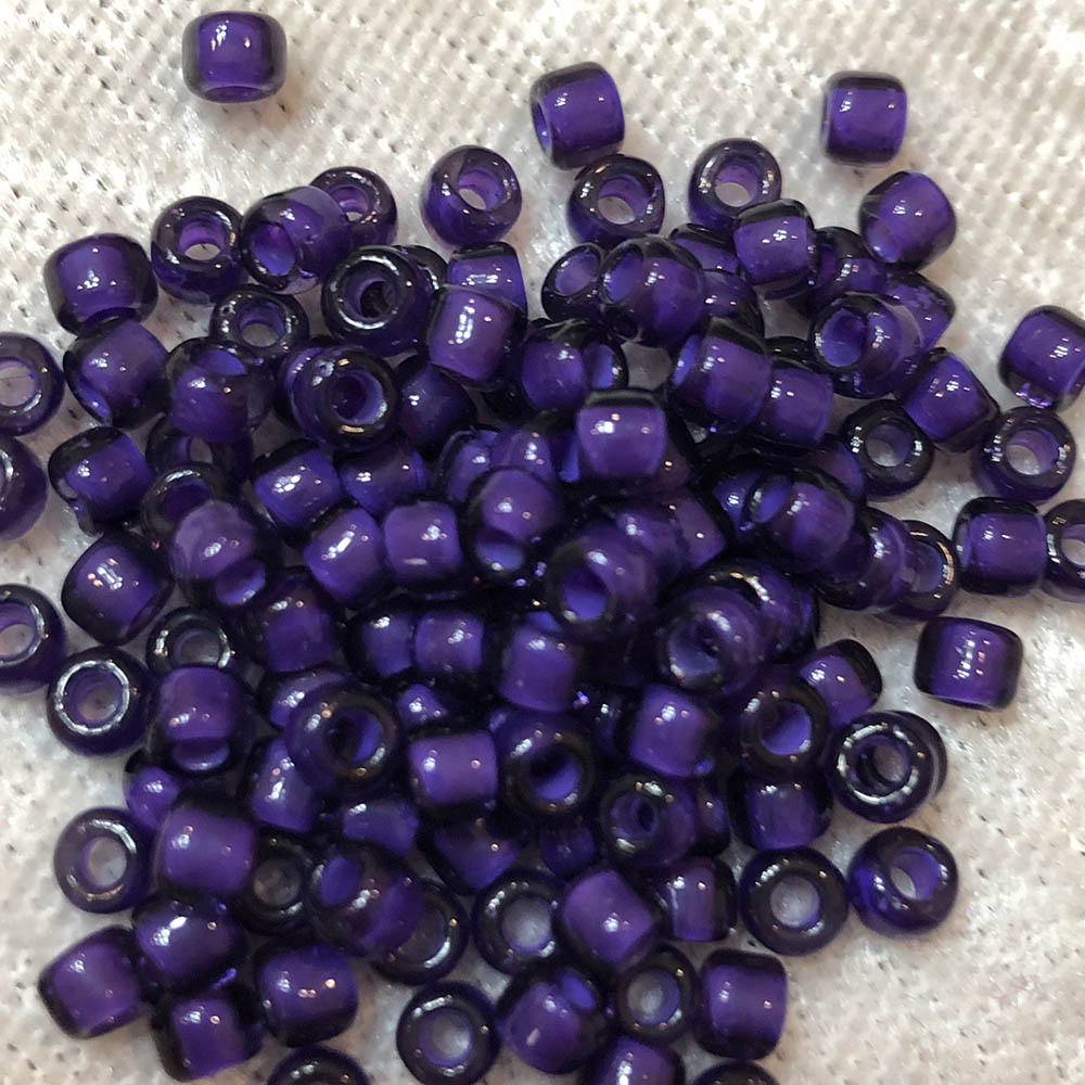 6/0 Colorlined Transparent Purple 399J Japanese Seed Beads