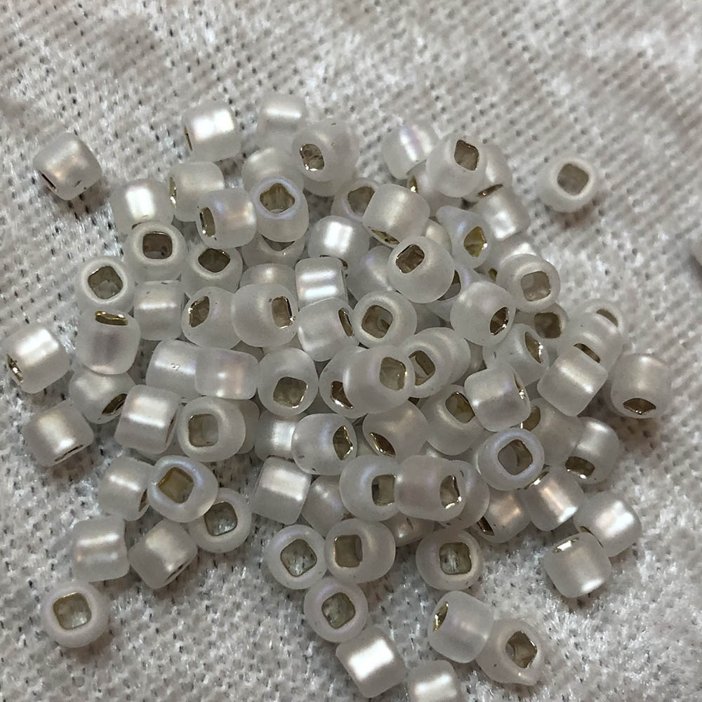 6/0 Frosted Silver Lined Crystal 635 Japanese Seed Beads