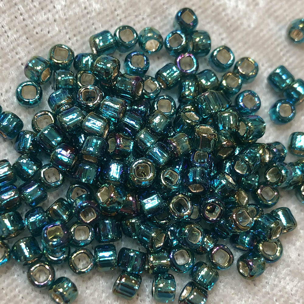 6/0 Silver Lined Teal AB 643 Japanese Seed Beads