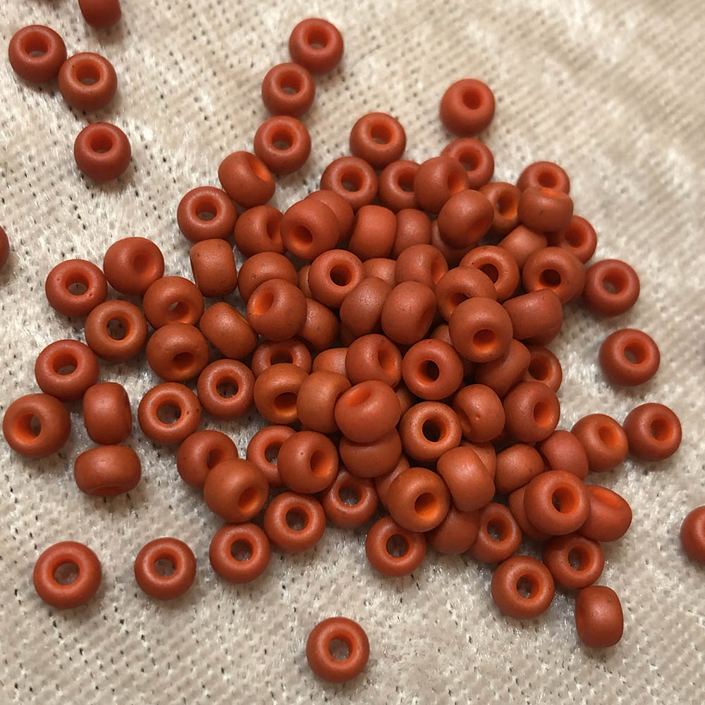 6/0 Opaque Frosted Terra Cotta F462Q Japanese Seed Beads