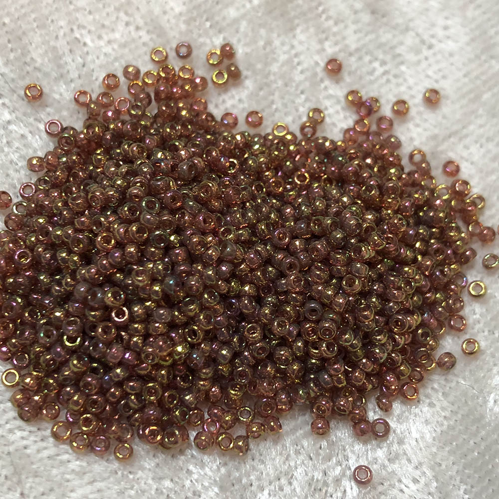 15/0 Dark Topaz Rainbow Gold Luster 301 Japanese Seed Beads