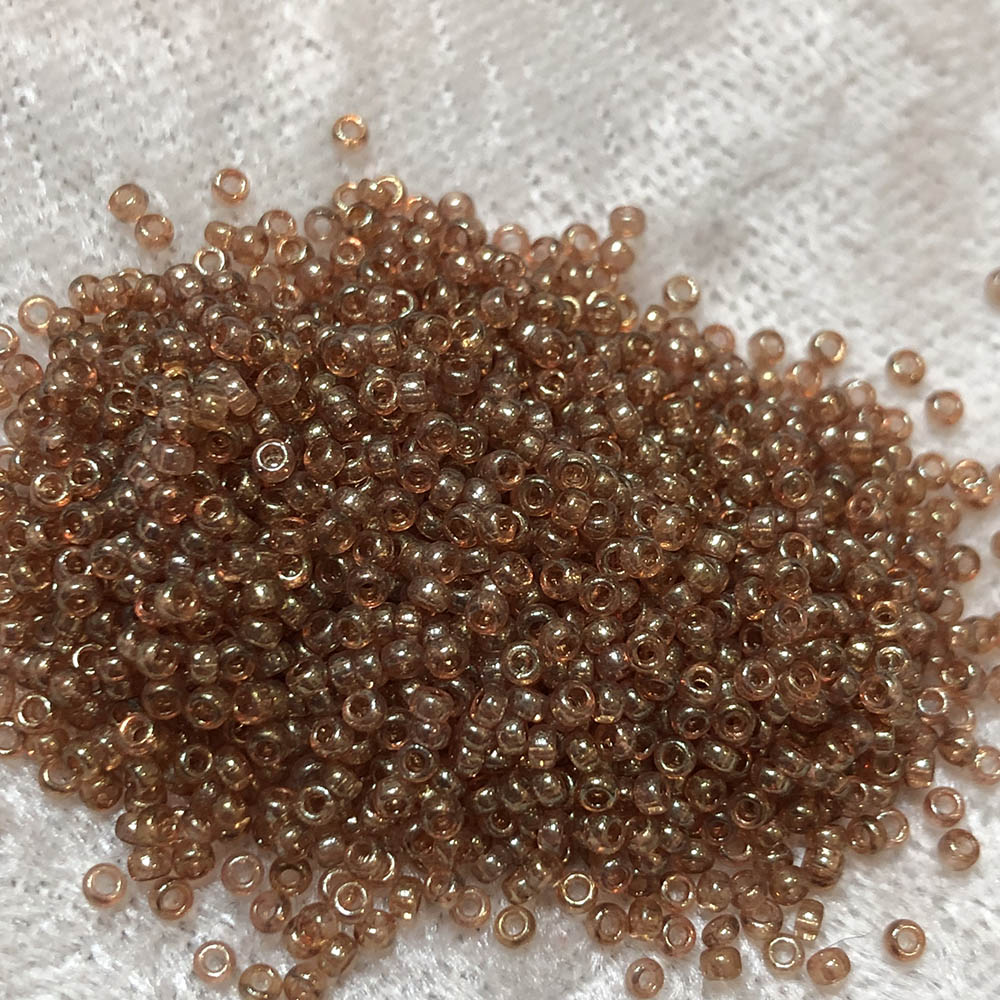 15/0 Peach Topaz Gold Luster 310 Japanese Seed Beads