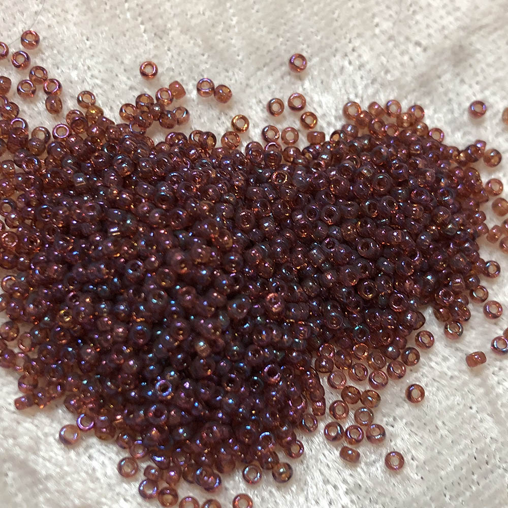 15/0 Claret Rainbow Gold Luster 302 Japanese Seed Beads