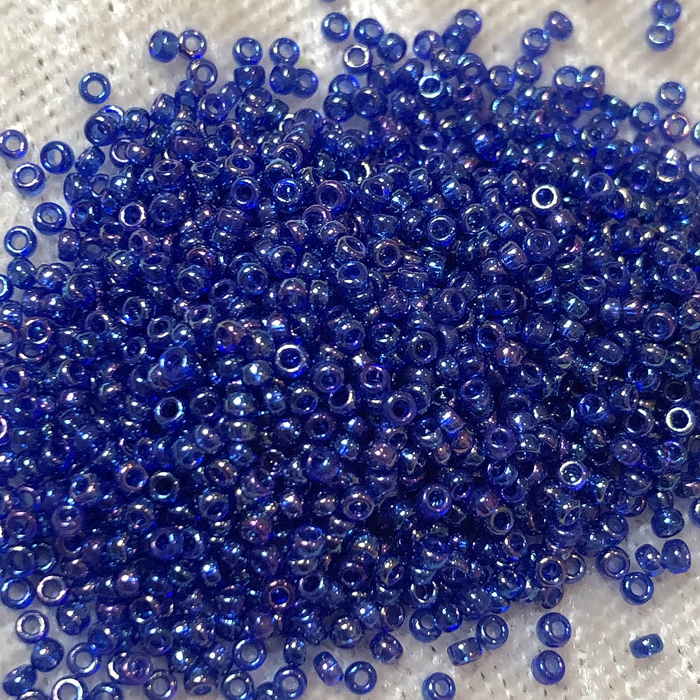 15/0 Transparent Iridescent Dark Blue 177 Japanese Seed Beads