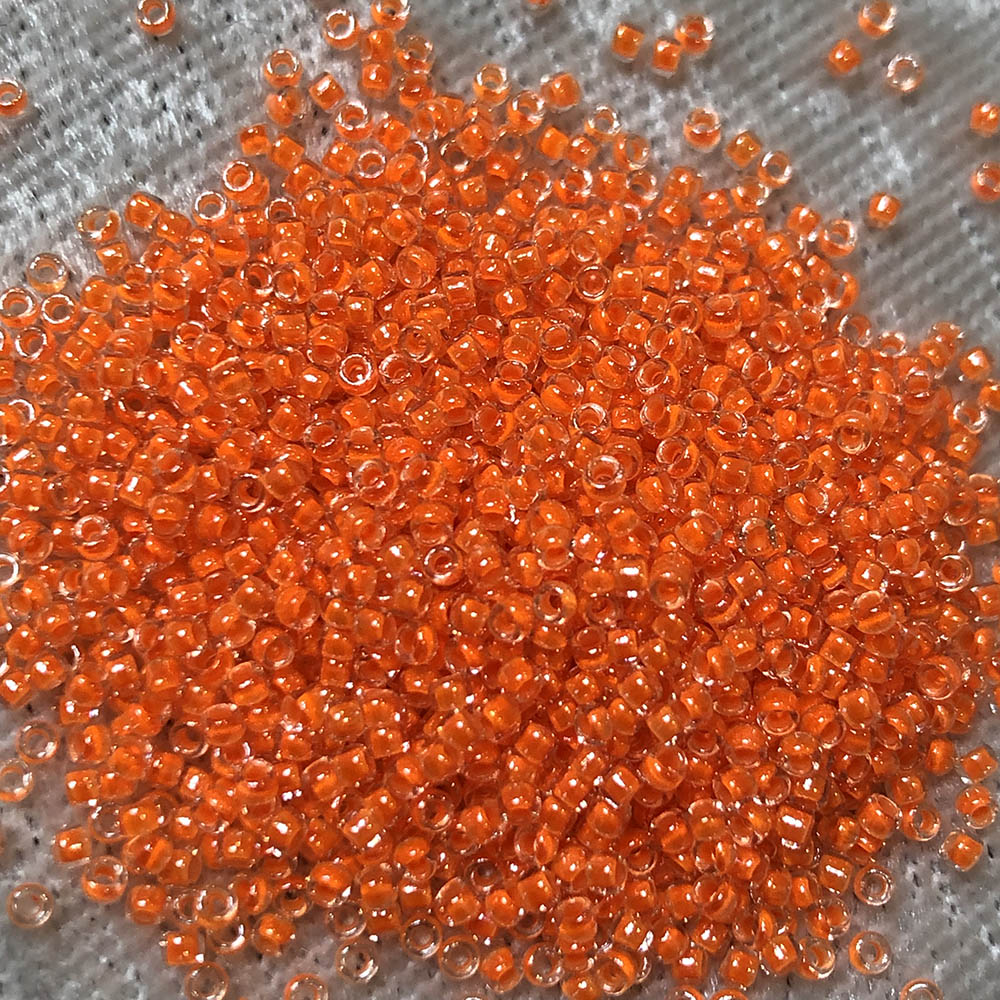 15/0 Neon Orange Lined Crystal 20B5 Japanese Seed Beads