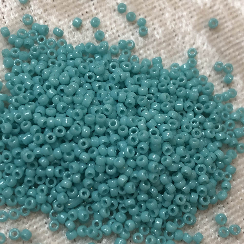 15/0 Opaque Turquoise 412D Japanese Seed Beads