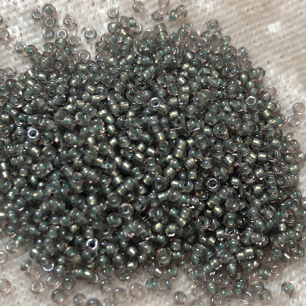 15/0 Teal Lined Purple Gray 787 Japanese Seed Beads