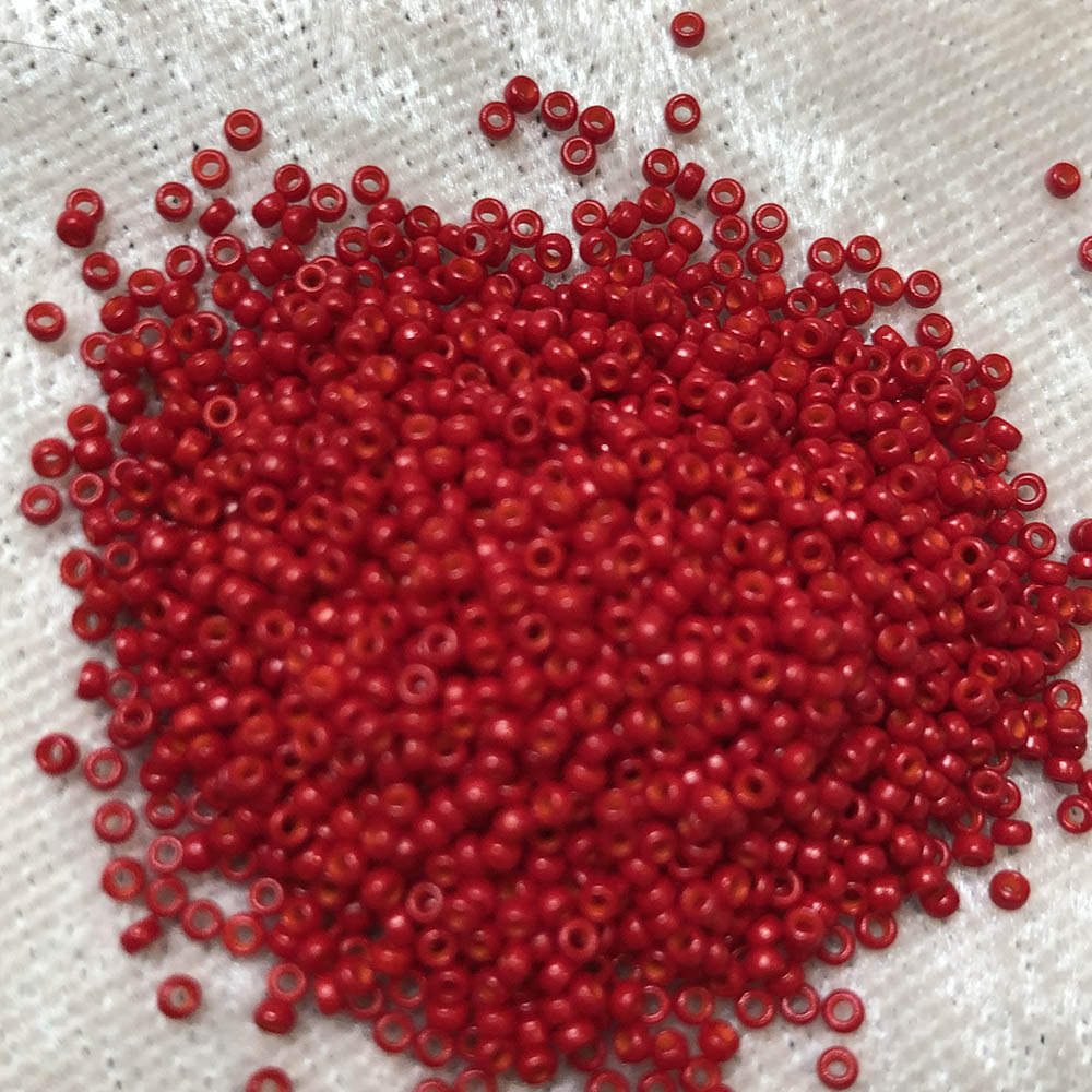 15/0 Opaque Red 408C Japanese Seed Beads