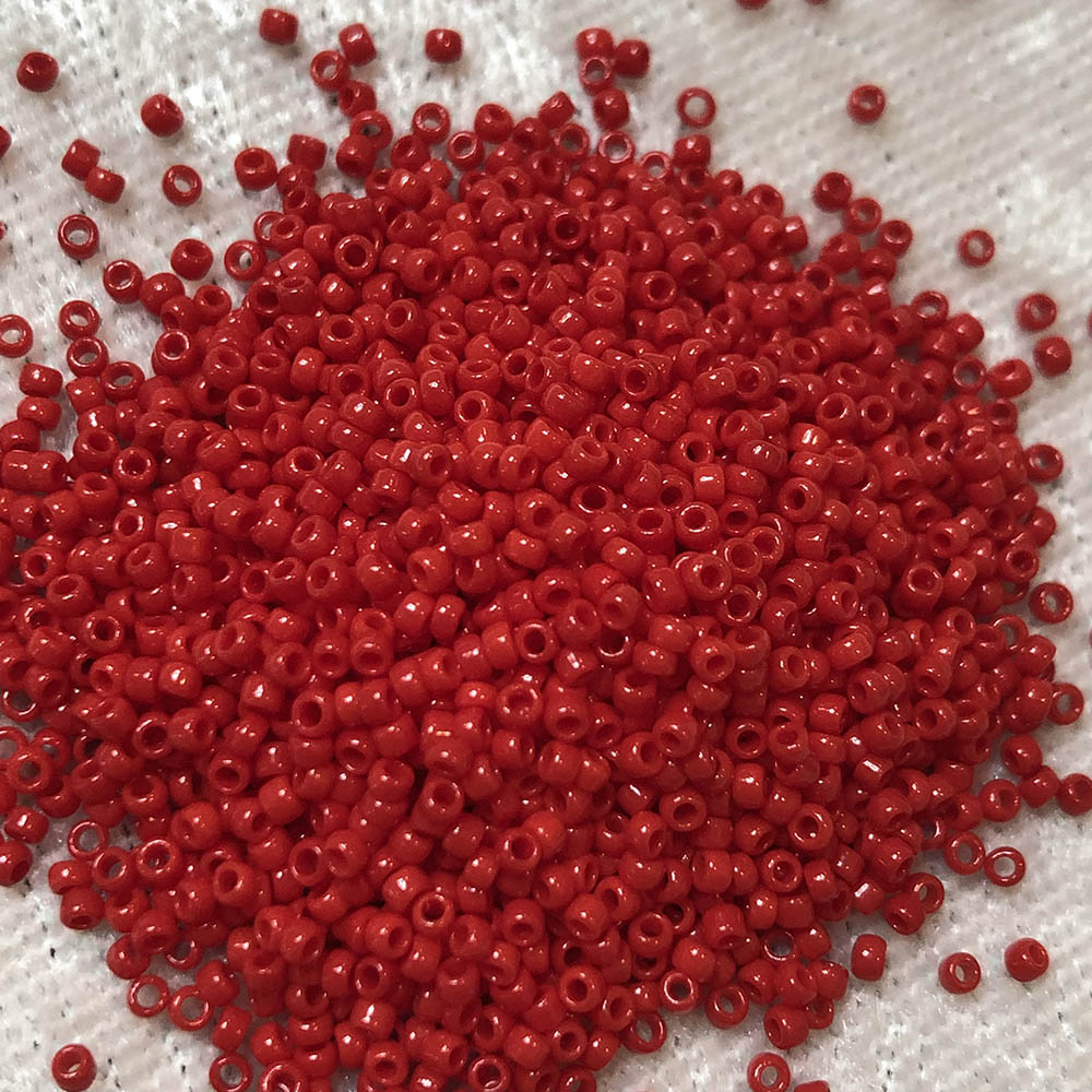 15/0 Opaque Red 408 Japanese Seed Beads