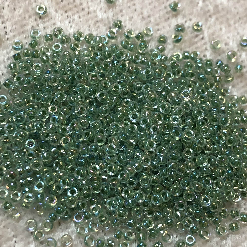 15/0 Lime Lined Crystal AB 277 Japanese Seed Beads