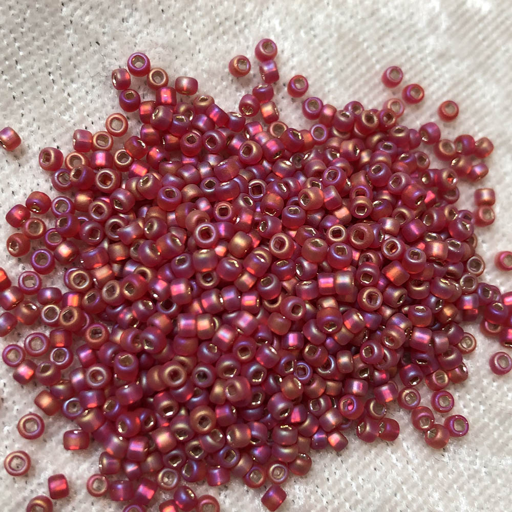 11/0 Frosted Silver Lined Ruby AB F638 Japanese Seed Beads