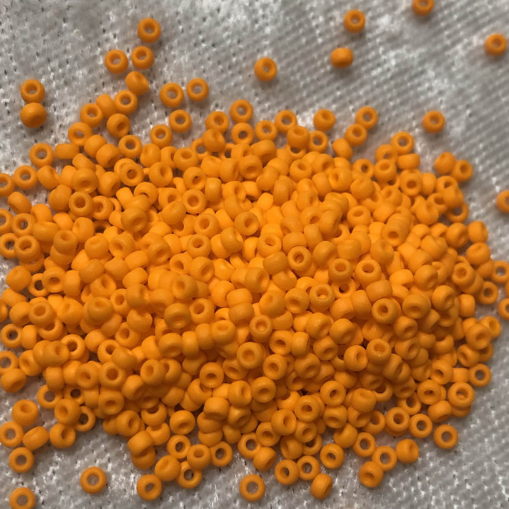 11/0 Opaque Orange Matte F405 Japanese Seed Beads