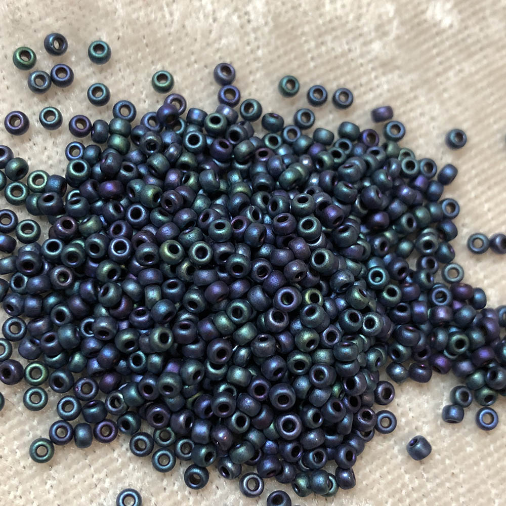 11/0 Blue Cardinal Iris Matte F460K Japanese Seed Beads