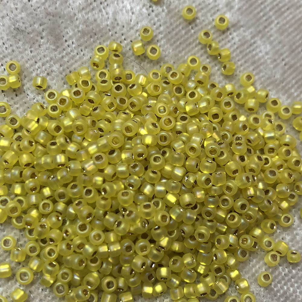 11/0 Gold Lined Matte Yellow F636 Japanese Seed Beads