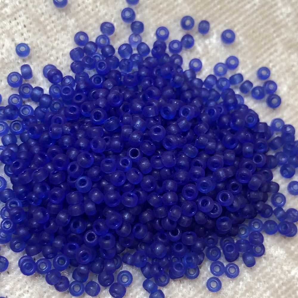 11/0 Frosted Cobalt Blue F154E Japanese Seed Beads