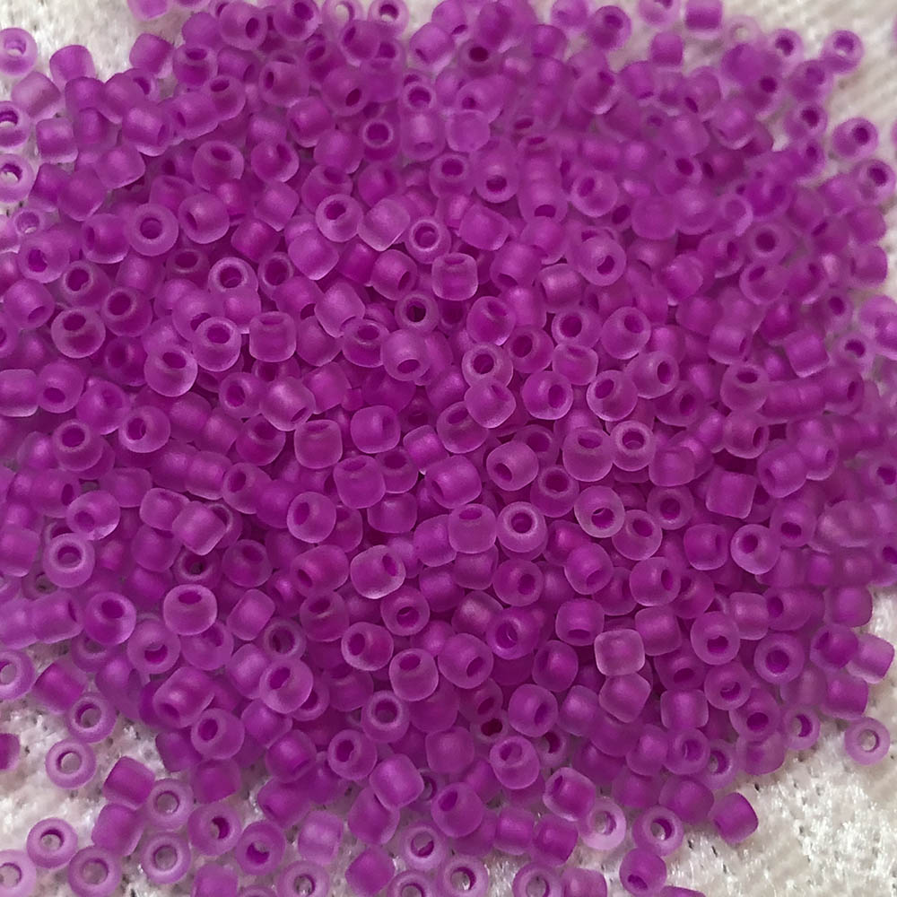 11/0 Frosted Fuchsia Lined Crystal F209C Japanese Seed Beads