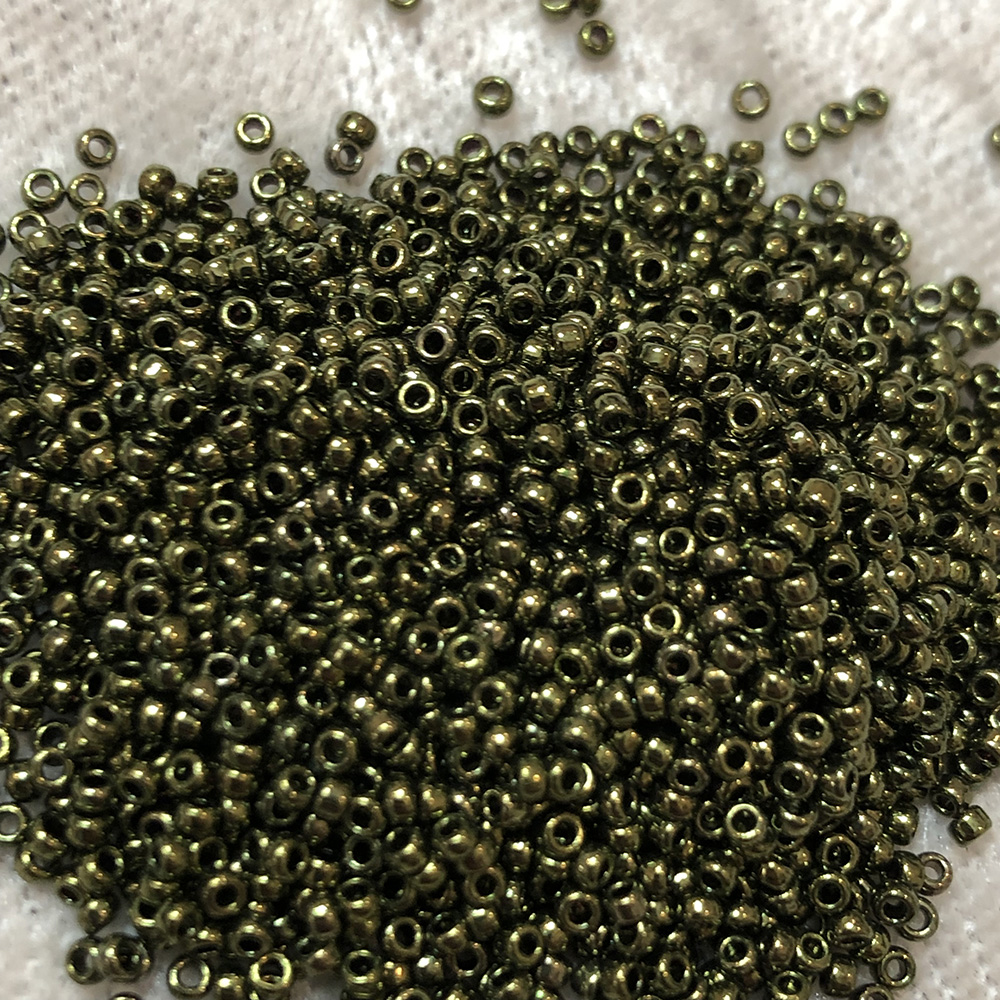 15/0 Metallic Olive 459 Japanese Seed Beads