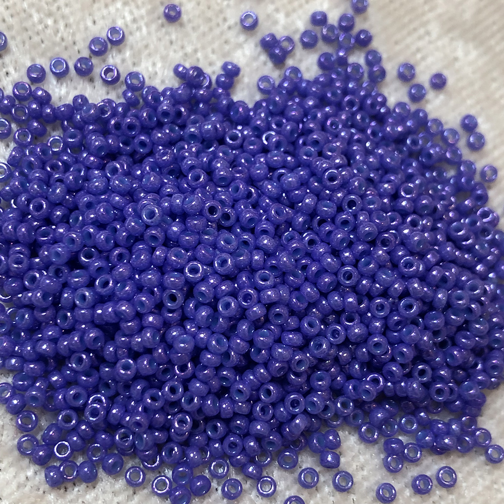 15/0 Opaque Eggplant Purple Luster 439A Japanese Seed Beads