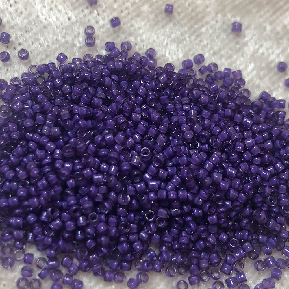 15/0 Colorlined Transparent Purple 399J Japanese Seed Beads