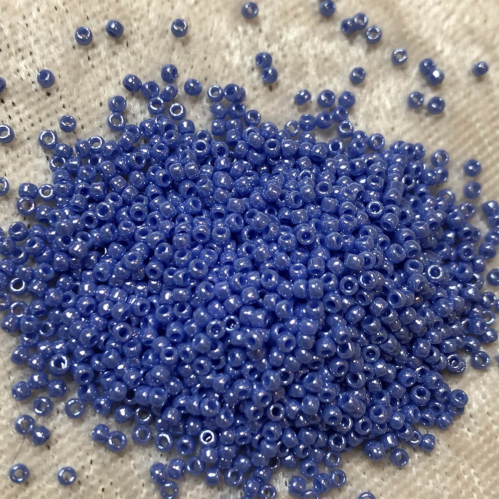 15/0 Opaque Luster Light Sapphire 430D Japanese Seed Beads