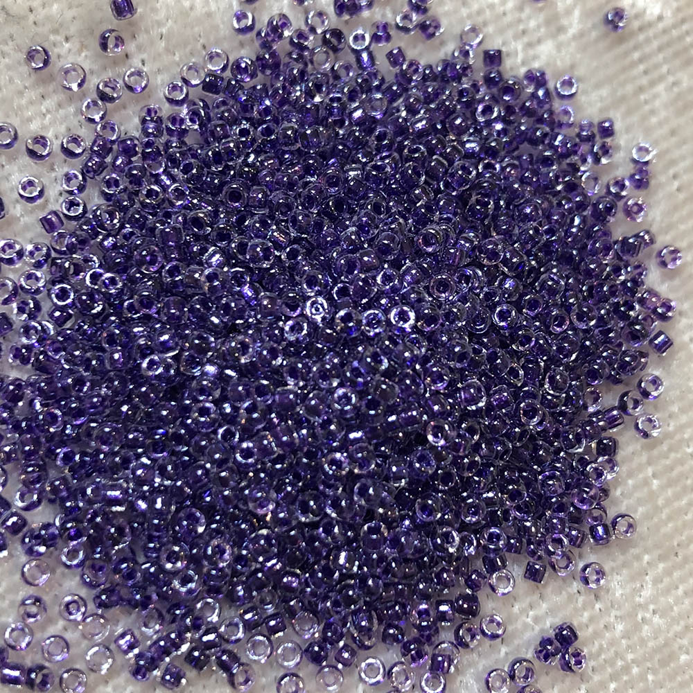 15/0 Dark Purple Lined Crystal 719 Japanese Seed Beads