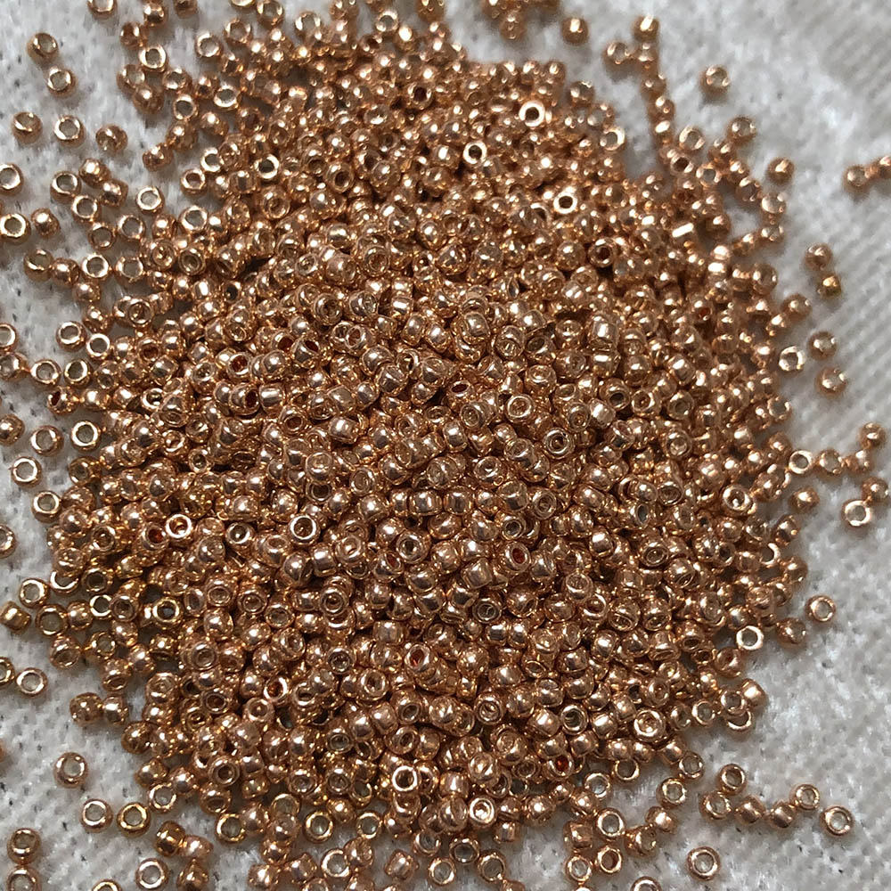 15/0 Opaque Copper Metallic 481A Japanese Seed Beads