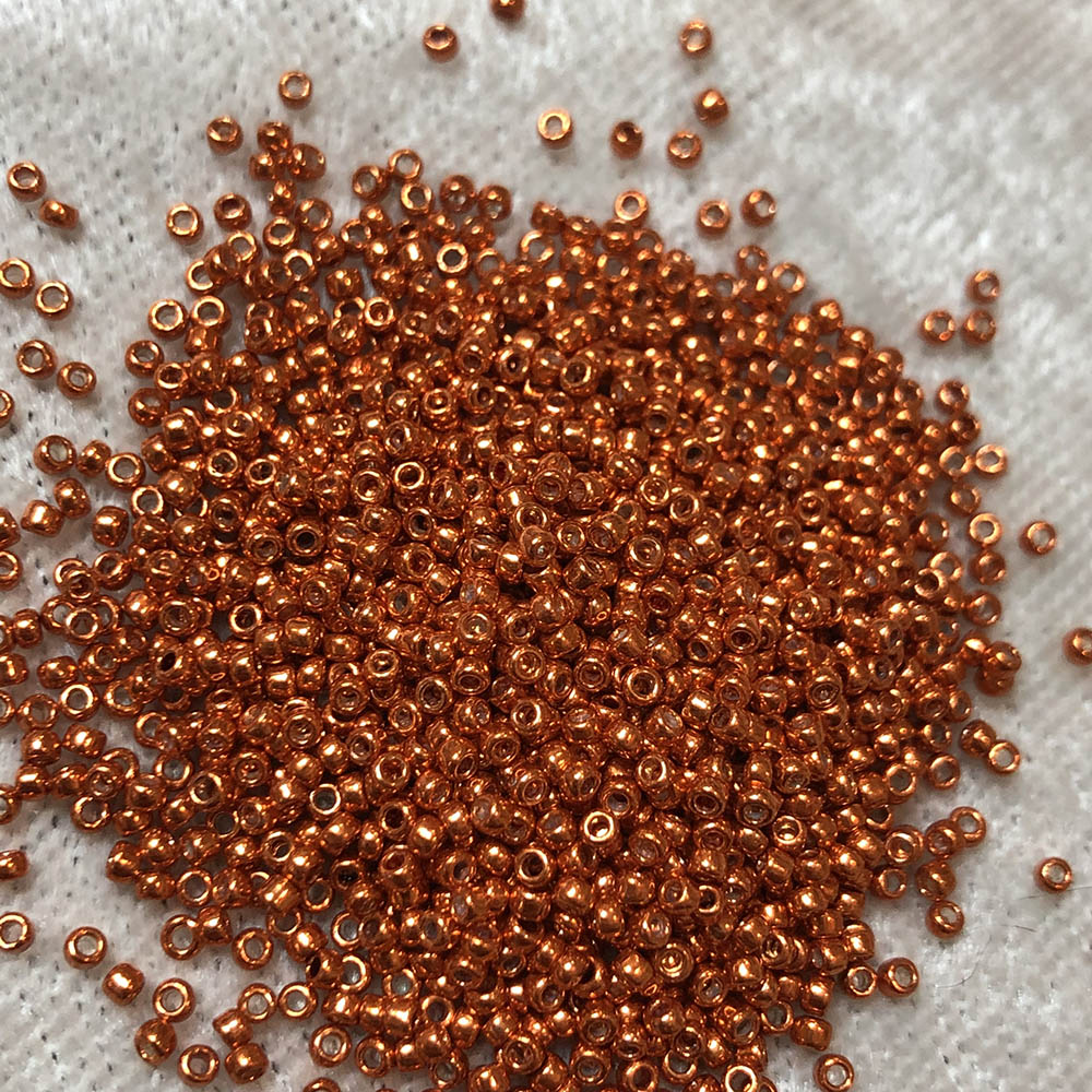 15/0 Opaque Burnt Orange Metallic 486 Japanese Seed Beads