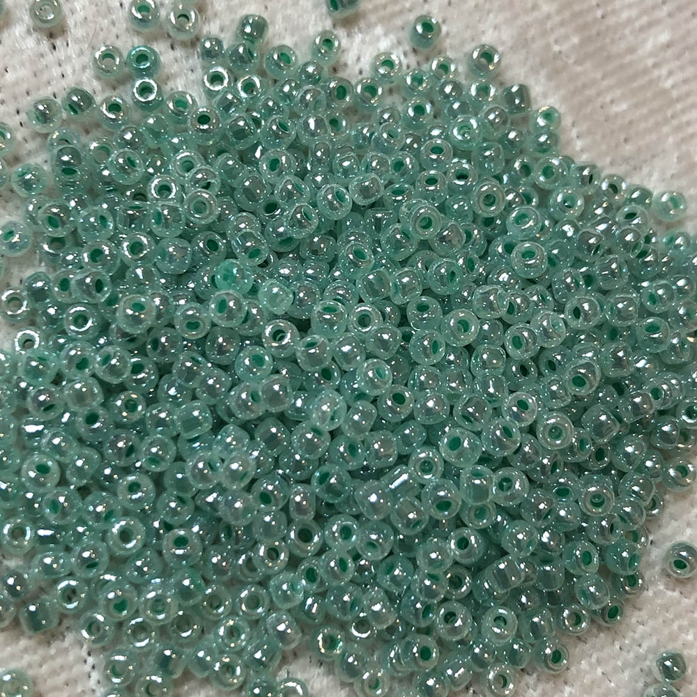 11/0 Ceylon Dark Mint Green Luster 520C Japanese Seed Beads