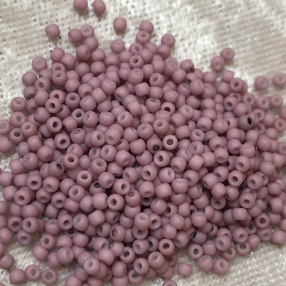 11/0 Frosted Opaque Dusty Rose F400C Japanese Seed Beads