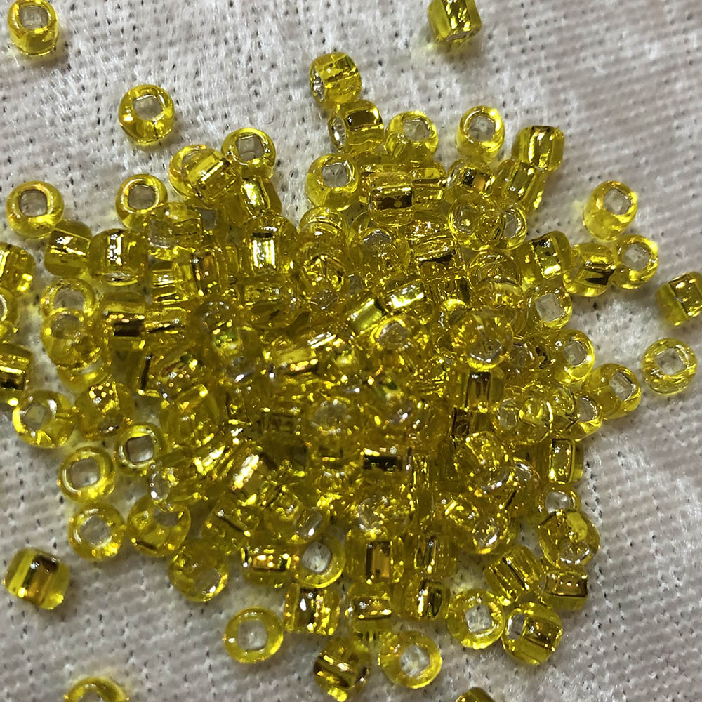 6/0 Transparent Silverlined Canary Yellow 6 Japanese Seed Beads