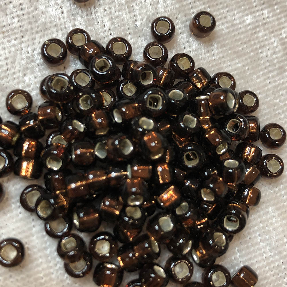 6/0 Transparent Silverlined Brown 15D Japanese Seed Beads