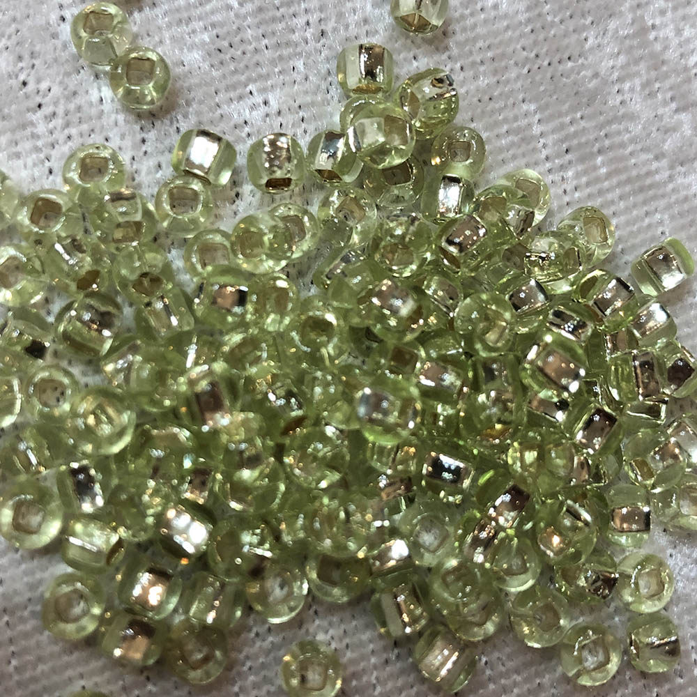 6/0 Silver Lined Light Lime Green 14A Japanese Seed Beads