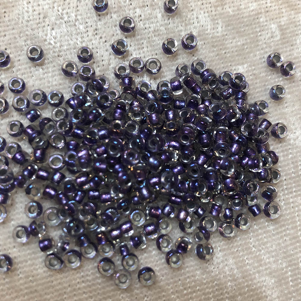 8/0 Purple Shimmer Lined Crystal 375F Japanese Seed Beads