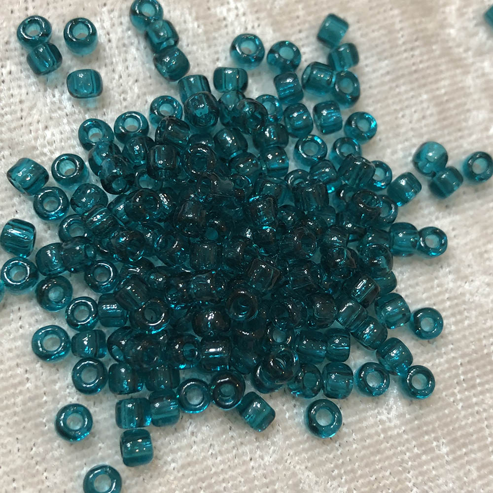 6/0 Transparent Dark Aqua 147 Japanese Seed Beads