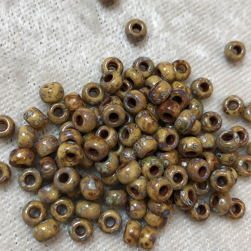 6/0 Picasso Opaque Brown 4517 Japanese Seed Beads