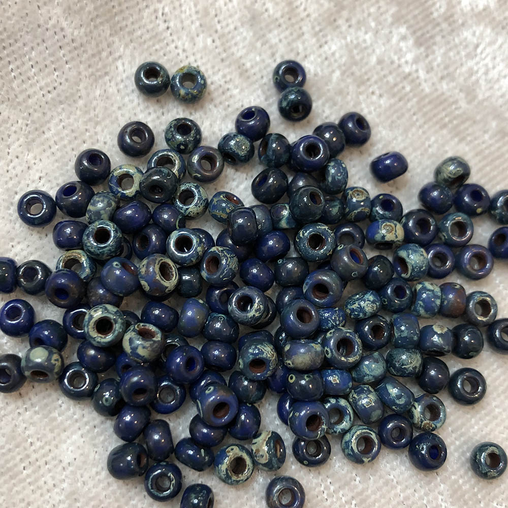 6/0 Opaque Dark Teal Picasso 4516 Japanese Seed Beads