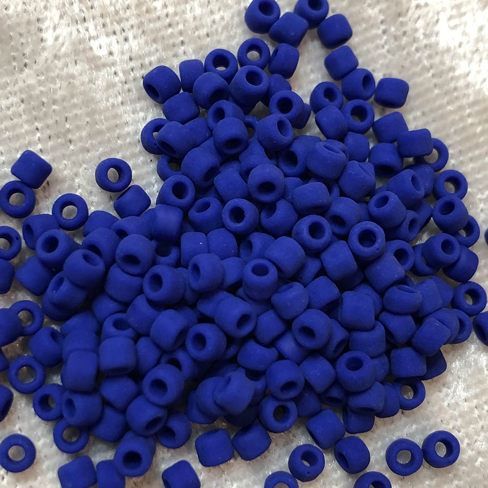 8/0 Opaque Matte Cobalt Blue F414 Japanese Seed Beads