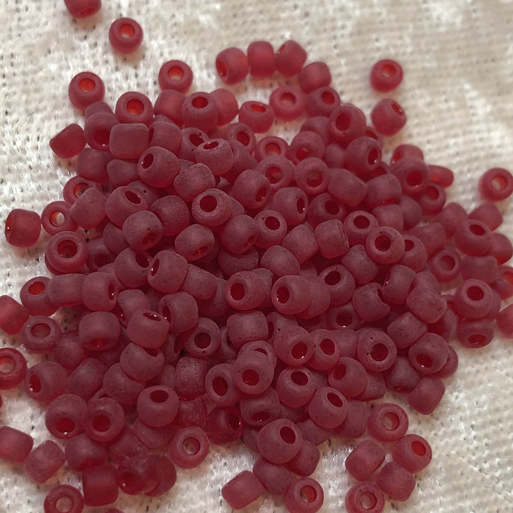 8/0 Transparent Matte Red F141 Japanese Seed Beads