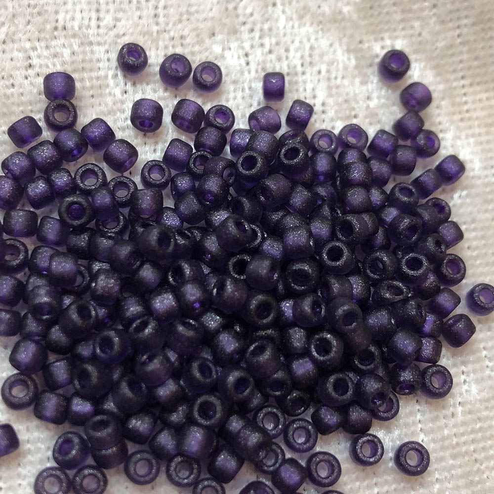 8/0 Colorlined Purple 323B Japanese Seed Beads