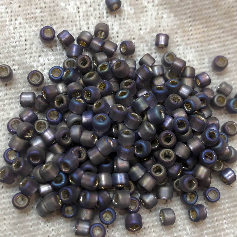 8/0 Silverlined AB Matte Amethyst F639 Japanese Seed Beads