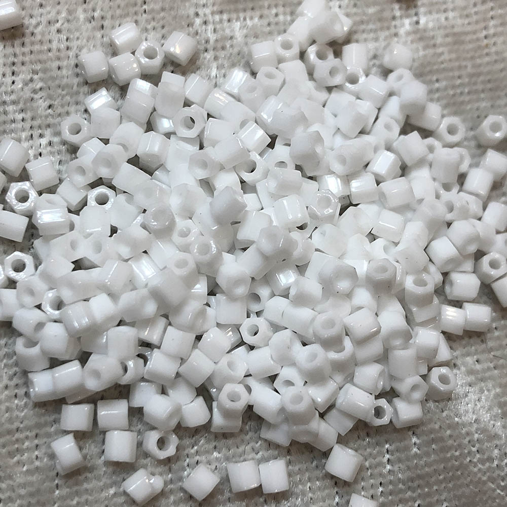 8/0 HEX Opaque White 402 Japanese Seed Beads