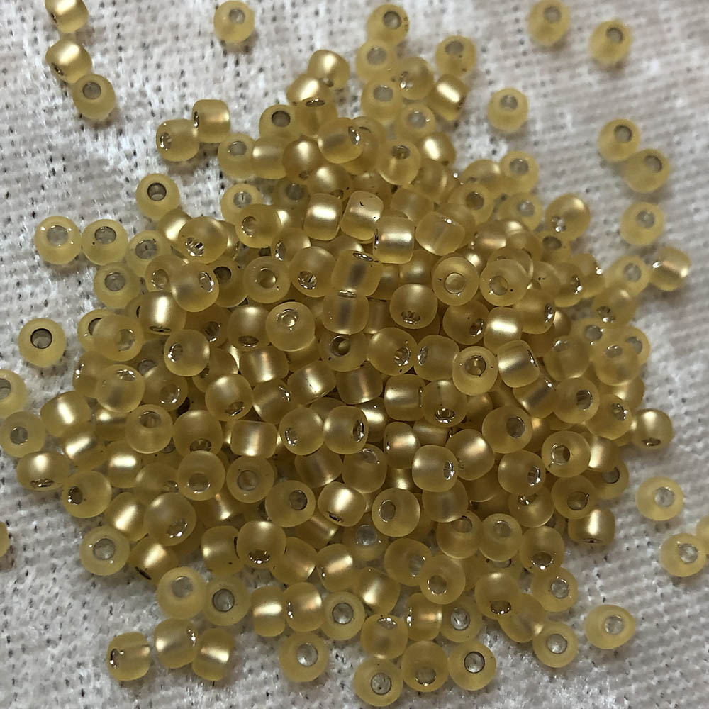 8/0 Frosted Silverlined Honey F3 Japanese Seed Beads