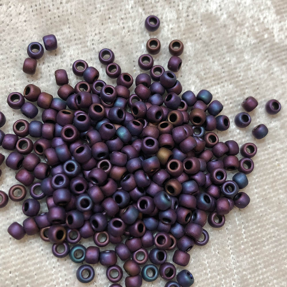 8/0 Frosted Opaque Purple Rainbow F463 Japanese Seed Beads