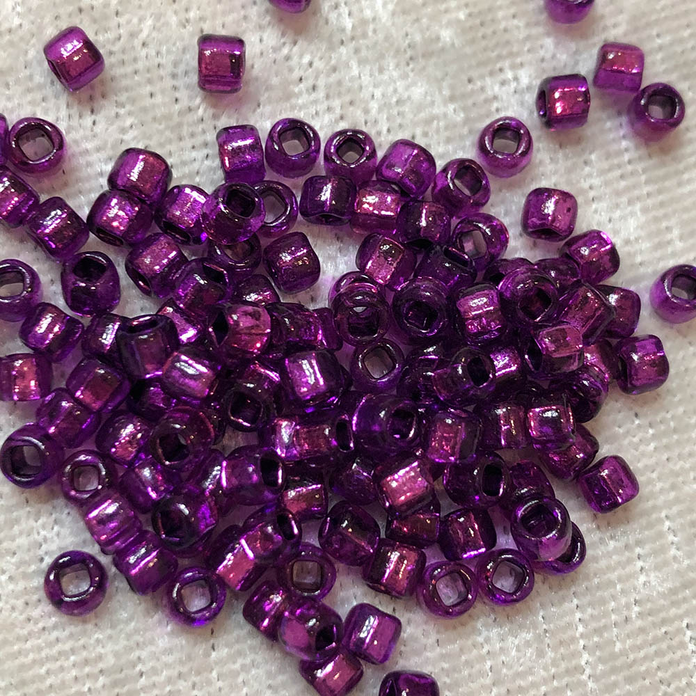 6/0 Silverlined Dark Purple 27 Japanese Seed Beads